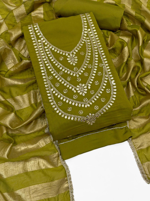 FashionsEye Embroidered Unstitched Dress Material - Image 6