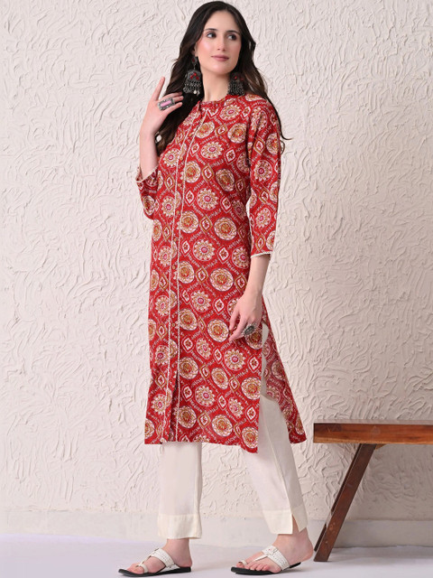 MoMaa Women Ethnic Motifs Printed Kurta - Image 2