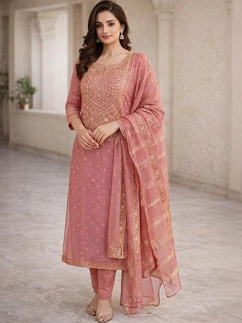 WaCraz Embroidered Dress Material