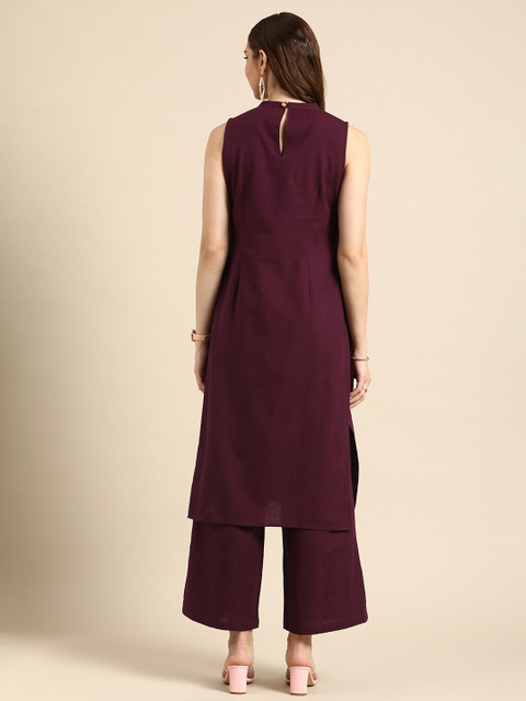 Anouk Women Pure Cotton Regular kurta With Palazzos - Image 6