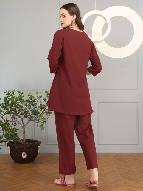 Anouk Floral Printed Printed Cotton Tunic With Trousers Co-Ords - Image 5