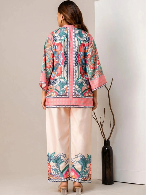 SZN Floral Printed Tunic with Trousers - Image 2