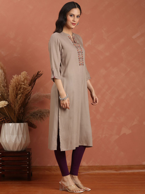 Anouk Women Embroidered Kurta - Image 4