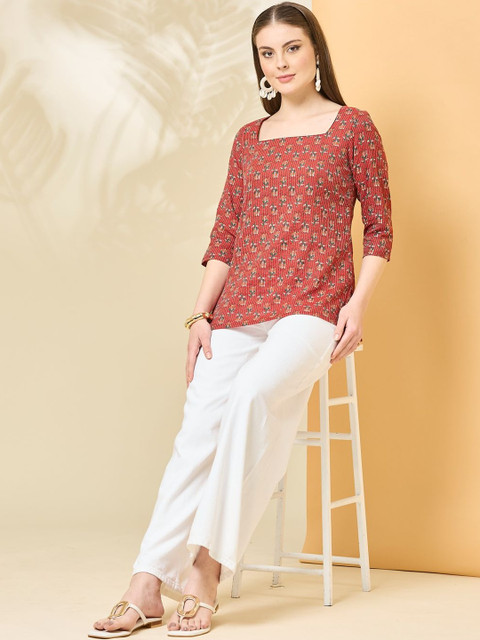 Anouk Mirage Floral Print Cotton Blend Top