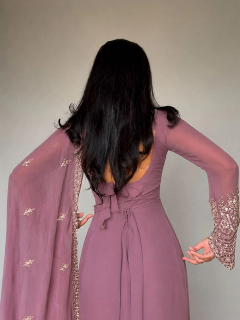 TWINS LADY Women Ethnic Motifs Embroidered Regular Thread Work Kurta with Trousers & With Dupatta - Image 6