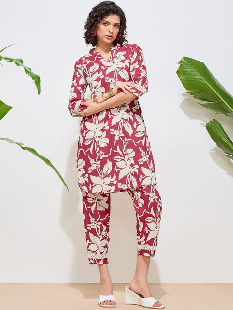 Anouk Floral Cotton Printed Tunic with Trousers - Image 5