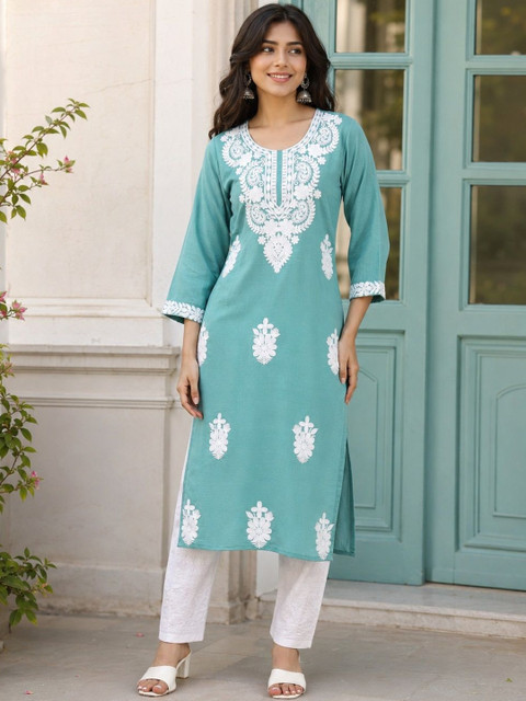 Anouk Mirage Women Ethnic Motifs Embroidered Chikankari Kurta