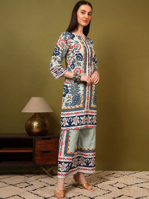 Laasika Floral Printed Tunic with Trousers - Image 6