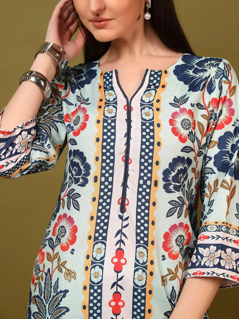 Laasika Floral Printed Tunic with Trousers - Image 4