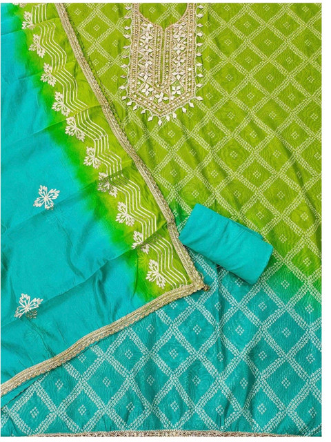 Haranozy Embroidered Organza Semi-Stitched Dress Material - Image 2