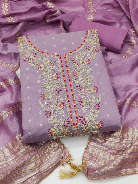 Panzora Embroidered Unstitched Dress Material