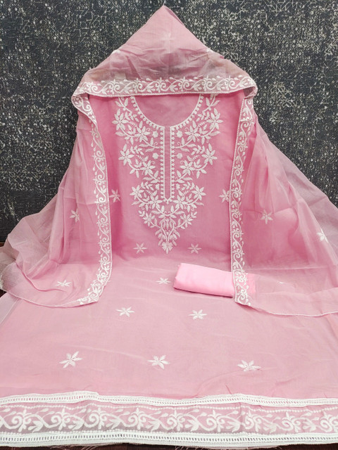Panzora Embroidered Unstitched Dress Material - Image 2