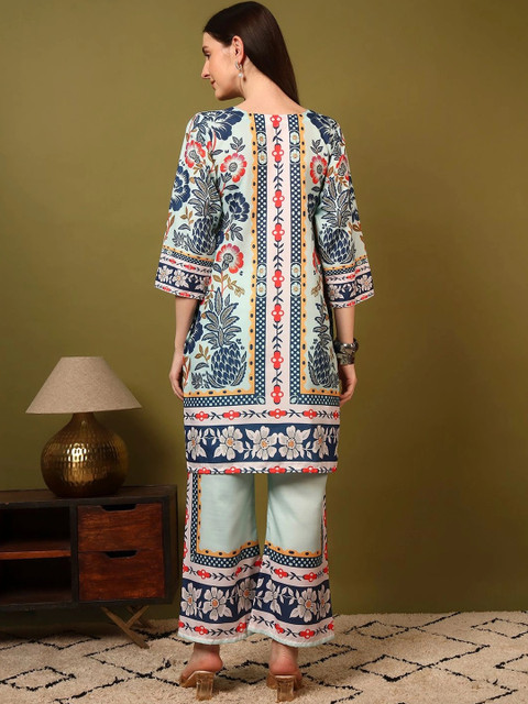 Laasika Floral Printed Tunic with Trousers - Image 3