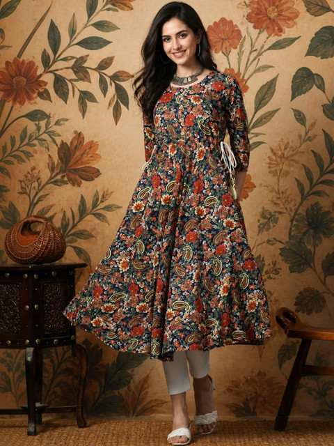 Anouk Mirage Floral Printed Indie Prints Anarkali Kurta
