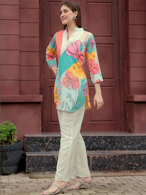 Laasika Floral Printed Tunic with Trousers - Image 7