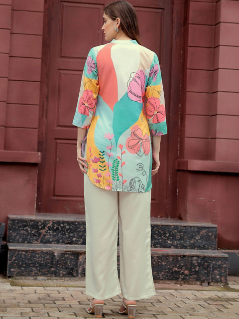 Laasika Floral Printed Tunic with Trousers - Image 2