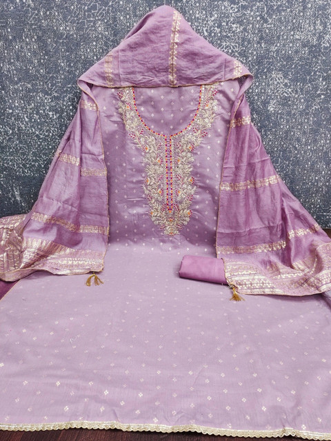 Panzora Embroidered Unstitched Dress Material - Image 3