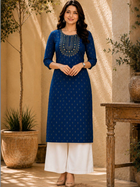 Anouk Mirage Women Ethnic Motifs Printed Thread Work Handloom Kurta