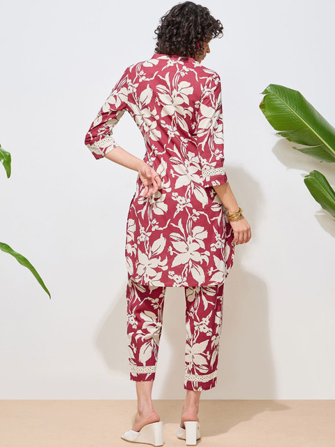 Anouk Floral Cotton Printed Tunic with Trousers - Image 6