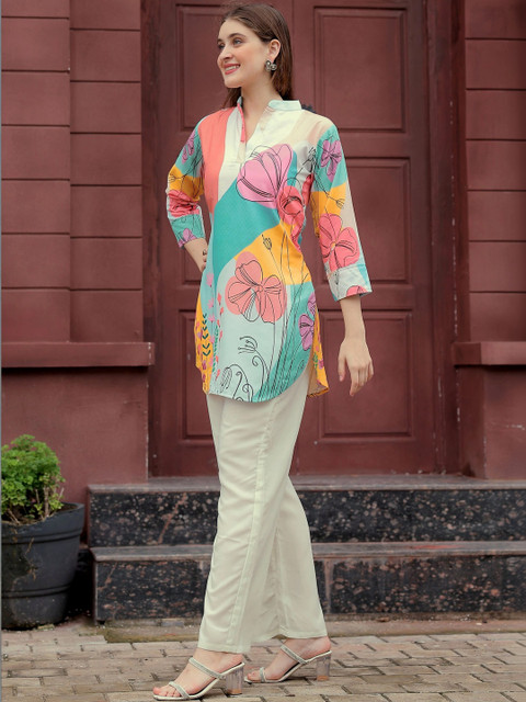 Laasika Floral Printed Tunic with Trousers - Image 7