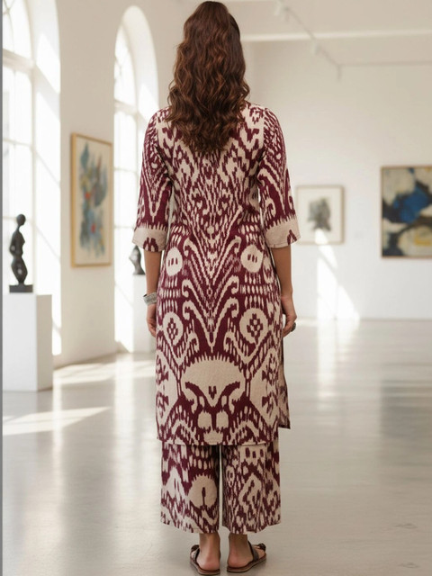 PREM KUMAR Women Paisley Printed Regular Kurta with Palazzos - Image 3