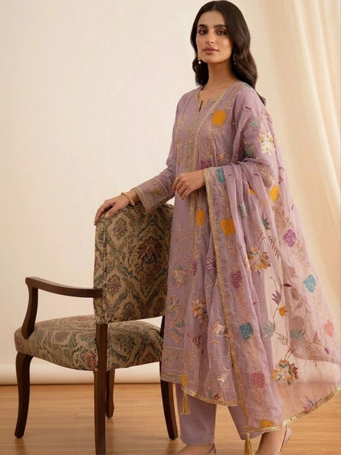WaCraz Embroidered Semi-Stitched Dress Material - Image 7