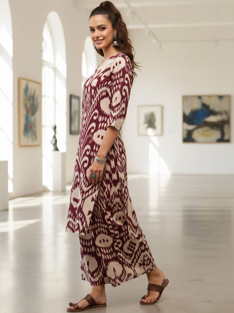 PREM KUMAR Women Paisley Printed Regular Kurta with Palazzos - Image 5