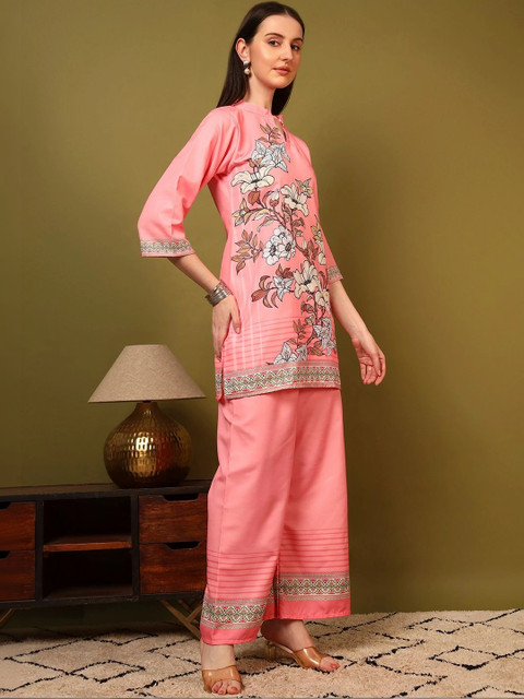Laasika Floral Printed Shirt with Trousers - Image 6