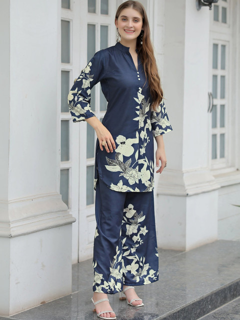 Laasika Floral Printed Tunic with Palazzos - Image 7