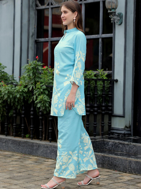 Laasika Floral Printed Tunic with Palazzos - Image 7