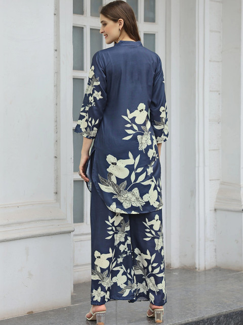 Laasika Floral Printed Tunic with Palazzos - Image 2