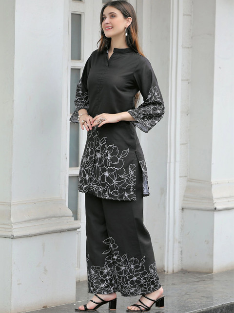 Laasika Set Of 2 Floral Printed Tunic with Palazzos - Image 7