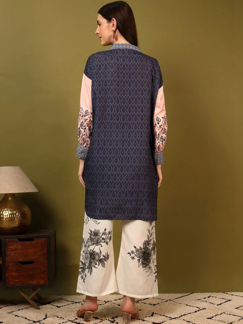 Laasika Floral Printed Tunic with Palazzos - Image 3