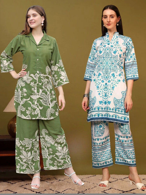 Laasika Floral Printed Tunic with Palazzos