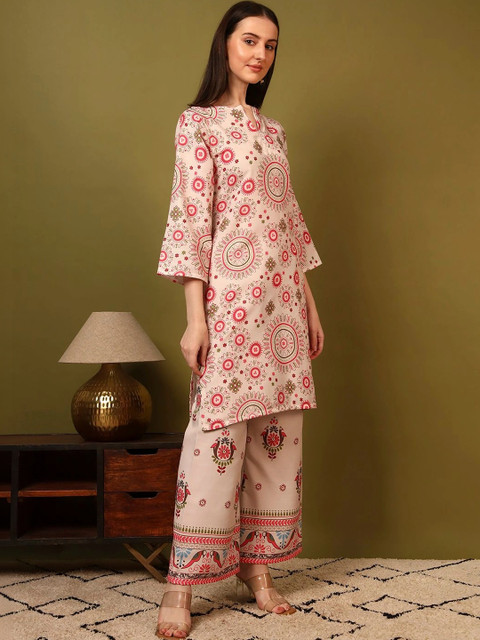 Laasika Floral Printed Tunic with Palazzos - Image 6
