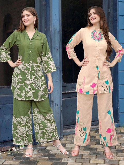 Laasika Floral Printed Tunic with Palazzos