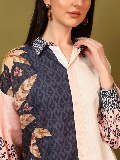Laasika Floral Printed Tunic with Palazzos - Image 4