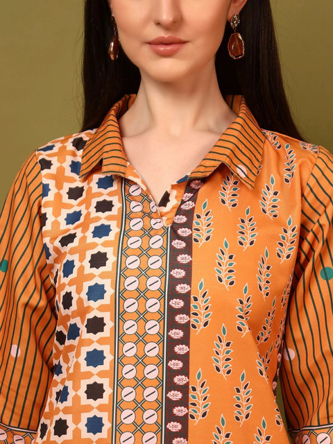 Laasika Floral Printed Tunic with Palazzos - Image 4