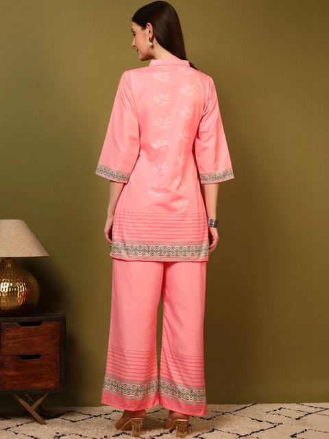 Laasika Floral Printed Shirt with Trousers - Image 3