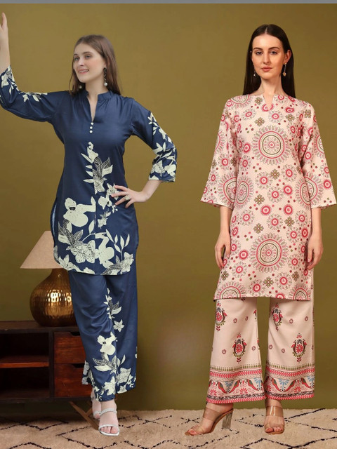 Laasika Floral Printed Tunic with Palazzos - Image 5