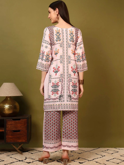 Laasika Floral Printed Tunic with Palazzos - Image 3