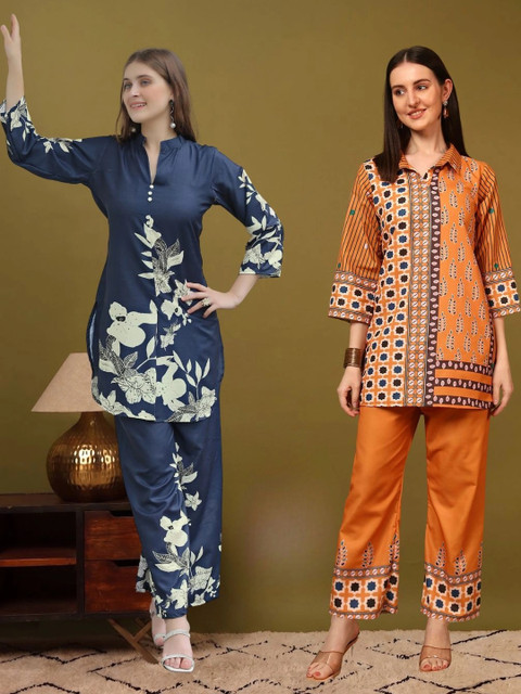 Laasika Floral Printed Tunic with Palazzos - Image 5