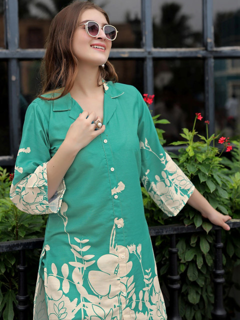 Laasika Floral Printed Shirt with Trousers