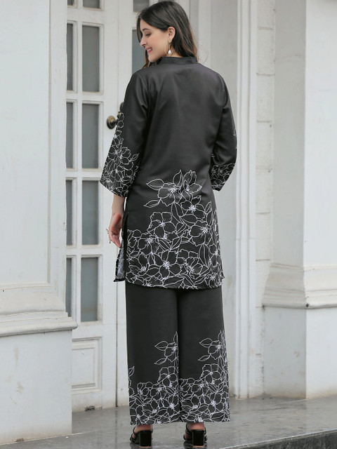 Laasika Set Of 2 Floral Printed Tunic with Palazzos - Image 2