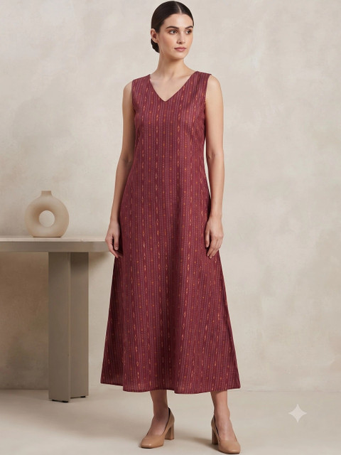 KALINI Print A-Line Midi Dress