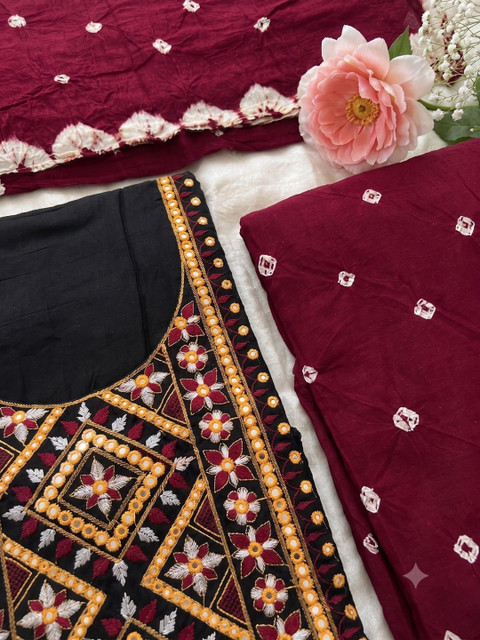 Madhuri Creation Embroidered Unstitched Dress Material - Image 3