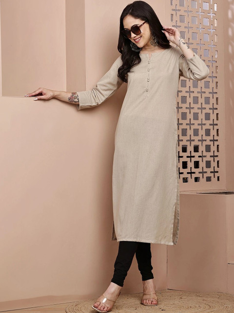 mannatt Women Khadi Kurta - Image 6