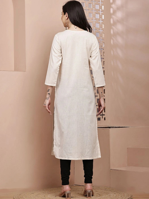 mannatt Women Khadi Kurta - Image 2