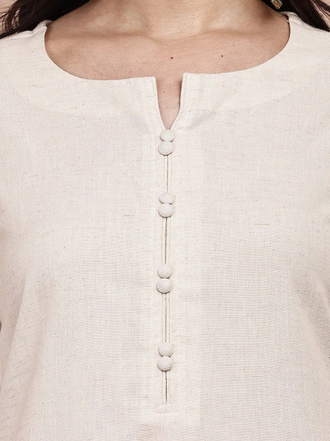 mannatt Women Khadi Kurta - Image 4