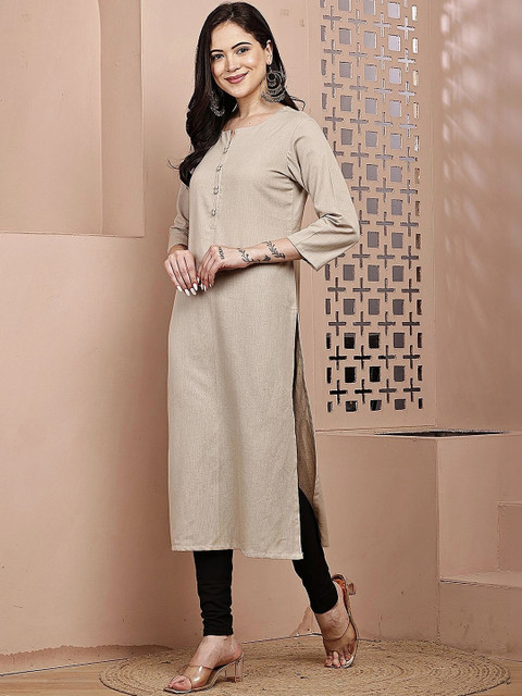mannatt Women Khadi Kurta - Image 3